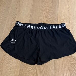 Under Armour Women's Black 'FREEDOM' Elastic Waist Athletic Shorts